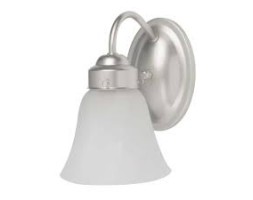 Alabaster Glass with Silver Mist Finish Light